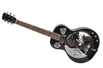 Electro-Acoustic Resonator Guitar Black Br 